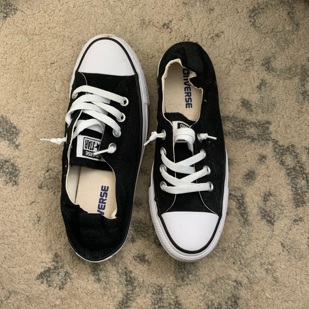 Black converse slip on